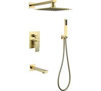 Sistema doccia a parete con soffione a pioggia e set combinato portatile, rubinetto completo per il bagno per una migliore esperienza di doccia