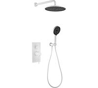 Sistema doccia a pioggia da 25,4 cm, set doccia a parete con 2 funzioni, maniglia singola, 3 modalità, soffione per vasca da bagno di lusso per un'esperienza spa