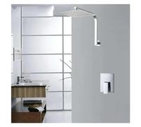 Sistema doccia a pioggia di lusso - Soffione ultra sottile in ottone cromato con miscelatore a parete per un'esperienza spa moderna - Elegante pannello doccia a pioggia