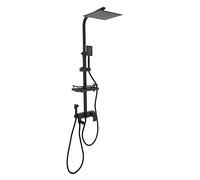 Sistema doccia a pioggia, set con portasapone, termostato per hotel, centri per bagni, piscine, palestre, saloni di bellezza o case per il bagno, pratico tubo e cestino & K