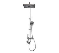 Sistema doccia con termostato a pioggia, set doccia a 4 vie | Set doccia termostatico a 4 vie, struttura in acciaio inox ABS, pistola ad acqua ad alta pressione, uso flessibile, bagno Ho