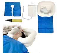 Sistema doccia da comodino, doccia a soffitto con sacca d'acqua, 0,9 kg, kit gonfiabile per shampoo per letto disabili e anziani, facile e sicuro per fare il bagno e lo shampoo (set da 6)