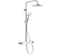 Sistema doccia Duravit Shelf 1050, MinusFlow, cromo/bianco lucido, TH4382008005