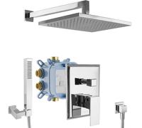 Sistema doccia incassato PaulGurkes con soffione quadrato