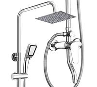 Sistema doccia Porta a pioggia con doccia portatile set di rubinetti per doccia con alta pressione da 8 "pioggia e 3 funzioni doccia da bagno