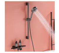 Sistema doccia, rubinetto a cascata a muro con portata portata e vasca a cascata, riempitivo per vasca, set di rubinetti della vasca da bagno in ottone, sistema di doccia per bagno, tocco di