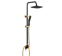 Sistema doccia, set di rubinetti per doccia a parete con sede a 3 modalità 2 in 1 portatile e pioggia, vasca a manico e kit di rivestimento doccia, altezza/angolo regolabile