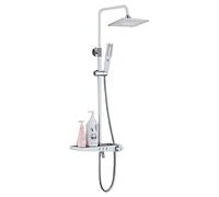 Sistema doccia, set di rubinetti per la doccia a parete a parete per il bagno, coppia di rame da doccia ad alta pressione di lussuoso piena a pressione a 3 modalità spray doccia