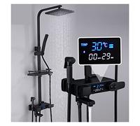 Sistema doccia termostatico digitale Mxer Crane doccia rubinetto set con miscelatore vasca bidet rubinetto ideale per bagno moderno controllo della temperatura regolabile facile installazione.