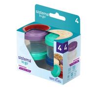 Sistema TO GO, Contenitori per alimenti, Senza BPA, Colori assortiti, 4 x 35 ml