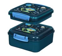 Sistema Expressions Bambini Set di Bento Porta Pranzo | Bento Cube (1,25L) & Scatola Sandwich (450ml) | Alien Laguna