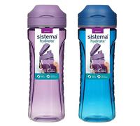Sistema Hydrate Tritan Active borraccia per lo sport | 600 ml | Borraccia a tenuta ermetica | Senza BPA | Blu oceano e viola opaco | 2