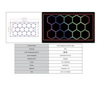 Sistema Illuminazione Soffitto Hexagon HoneyComb Luce Garage 4,84x2,43m Luce RGB