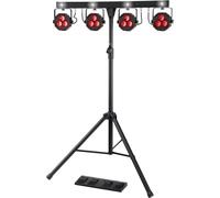 Sistema Iluminazione LED PAR Completo Professionale DMX LCD Statore Tasca Set