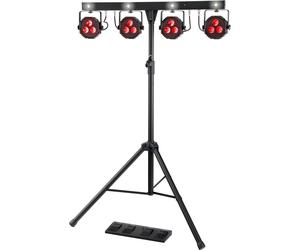 Sistema Iluminazione LED PAR Completo Professionale DMX LCD Statore Tasca Set