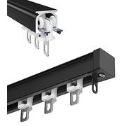 Sistema in alluminio a 1 binario scorrevole per soffitto e parete, ideale per camper, divisori, include Hoo per una facile installazione