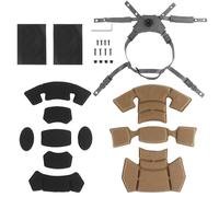 Sistema Indossaggio Rivestimento Casco Tattico, Imbottiture per Casco Doppio Strato Combinate, Fibbie Camma e Fibbie Sgancio Rapido(Gray)