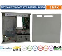 SISTEMA INTEGRATO DI VIDEOSORVEGLIANZA 4 CANALI IN BOX METALLICO 8MPX 4K CON UPS