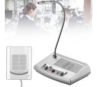 Sistema Interfonico Bidirezionale, Citofono da Finestra, Microfono Wireless Collegabile, Interruttore del Volume Indipendente, Altoparlante per Banca, Ospedale, Negozio, Ufficio
