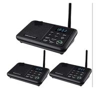 Sistema interfonico, di interfono wireless a lungo raggio da 1 miglio for la comunicazione tra uffici domestici e aziendali da una stanza all'altra.,Qualità audio chiara(3 Unit Black)