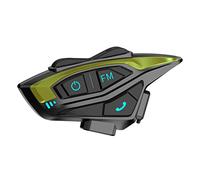 Sistema interfono Bluetooth per casco da moto, QSPORTPEAK full duplex Interphone wireless per moto per 6 piloti /Range2000m/Multi-country tone selection, One-step easy pairing