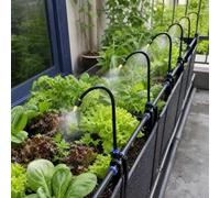 Sistema Irrigazione a Risparmio Idrico Kit di irrigazione modulare per impianti per giardino/prato/serra, Ugelli piegabili in rame a 360°(H 20 in(50cm) Nozzle,L 295ft(90m))