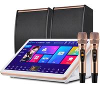 Sistema karaoke con touch screen da 18,5 pollici, uscita 4K, archiviazione 8 TB, microfono wireless, amplificatore di potenza e controllo vocale intelligente AI