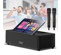 Sistema karaoke con touch screen, display da 14 pollici, due microfoni wireless, controllo vocale AI, lettore multimediale portatile, KTV desktop con memoria da 3 TB