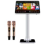 Sistema Karaoke professionale, 21,5 pollici touch screen karaoke macchina con microfono wireless, funzione amplificatore di potenza, controllo app telefono, 1,1 milioni di canzoni di download cloud