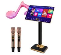 Sistema Karaoke professionale con touch screen, microfono wireless, controllo app e download di canzoni cloud per l'intrattenimento domestico