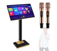 Sistema karaoke professionale da 21,5 pollici, macchina karaoke touch screen capacitivo con microfono wireless, controllo app telefono - 1,1 milioni di brani for casa e bar(500G)