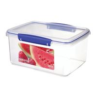 Sistema KLIP IT contenitore rettangolare per alimenti , 3 L, impilabili ed ermetici con coperchio, trasparente/blu