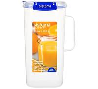Sistema KLIP IT PLUS caraffa per succo | Caraffa di plastica da 2 litri a perfetta tenuta per acqua, succo e altri liquidi | Senza BPA