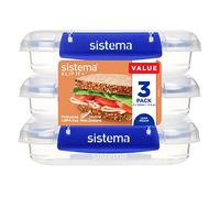 SISTEMA Set 3 Contenitori Klip It Quadrato Lt0,52