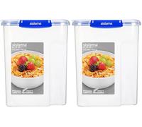 Sistema KLIP IT PLUS contenitore per cereali | Contenitore ermetico per alimenti da dispensa da 4,2 litri | Senza BPA (Confezione da 2)
