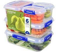 Sistema KLIP IT PLUS contenitori per alimenti | Set da 6 contenitori ermetici | Guarnizione ermetica | Semplici clip di chiusura | Senza BPA
