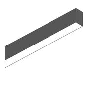 Sistema Lineare Biemissione Fluo Alluminio Nero 2 Luci Led 27+13W 4000K