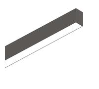 Sistema Lineare Fluo Wide Alluminio Nero Led 27W 3000K Luce Calda L.120,5Cm