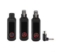 Sistema microfonico wireless da 2,4 GHz, trasmettitore e ricevitore XLR ricaricabili, per esibizioni dal vivo ed eventi (due)