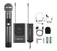 Sistema microfonico wireless digitale doppio Phenyx Pro con microfono dinamico portatile, trasmettitore bodypack, mini ricevitore, 2x15 frequenze