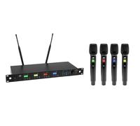 Sistema Microfonico Wireless OMNITRONIC UHF-604 a 4 Canali UHF con True Diversit
