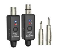 Sistema microfonico wireless, set di trasmettitore e ricevitore XLR da 2,4 GHz, portata 2,4 m, adattatore a bassa latenza per microfoni e strumenti dinamici