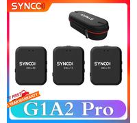 Sistema microfonico wireless SYNCO G1(A2) Pro con 1 ricevitore e 2 microfoni Portata di trasmissione 200M Microfono con batteria integrata