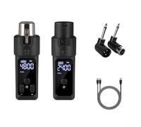 Sistema microfonico wireless, trasmettitore e ricevitore XLR da 2,4 GHz per microfoni dinamici e a condensatore, raggio di 30 m, kit audio plug-and-play per live palcoscenico, matrimonio, DJ, PA (1