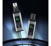 Sistema microfonico wireless UHF, alimentatore da 48 V con trasmettitore e ricevitore XLR, sistema microfonico per musicisti e altoparlanti per eventi (uno e due)