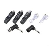 Sistema microfonico wireless UHF professionale con doppio trasmettitore e ricevitore che funziona a 510 590 MHz gamma di frequenza per musicisti e mixer audio (uno e due)