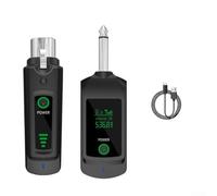 Sistema microfonico wireless XLR 2,4 G, 185 x 120 x 35 mm, ricevitore trasmettitore microfono ricaricabile, multi-dispositivo per discorsi e canto (1 in 1)