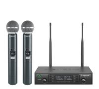 Sistema microfono wireless doppio microfoni wireless professionali con 2 palmari