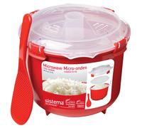 Sistema Microwave Collection Rice Cooker, 87.2 oz./2.6 L, Red 2.6L