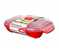Sistema Microwave Cuoci Uova, Rosso, 28.7 x 20.5 x 8.4 cm